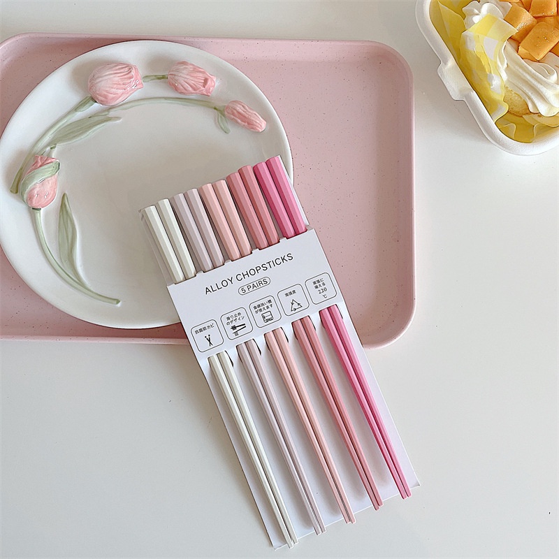 ALLOY CHOPSTICKS止めデザイン5 PAIRSが使えますえる