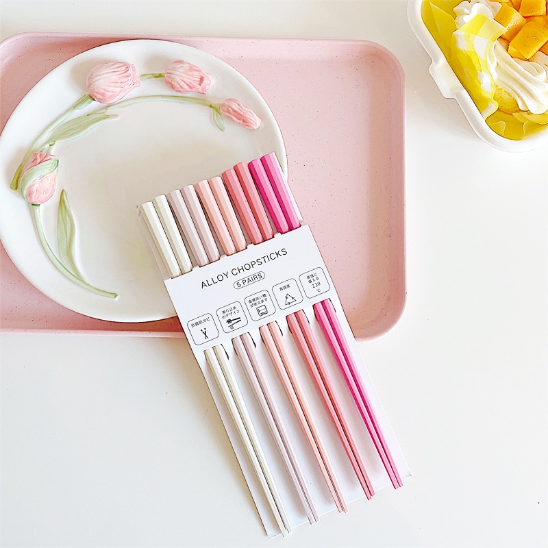 ALLOY CHOPSTICKS5 PAIRSデザインがますえる